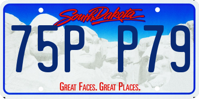 SD license plate 75PP79
