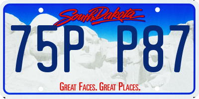 SD license plate 75PP87