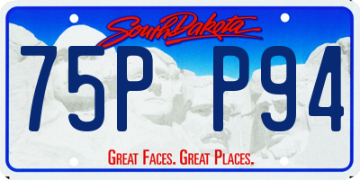 SD license plate 75PP94