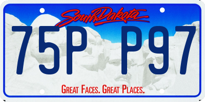 SD license plate 75PP97