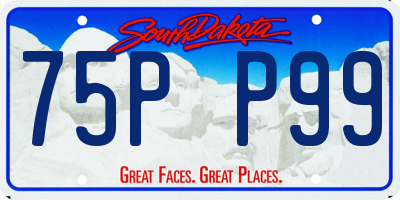 SD license plate 75PP99