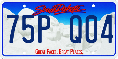 SD license plate 75PQ04