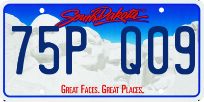 SD license plate 75PQ09