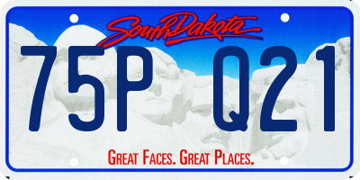 SD license plate 75PQ21