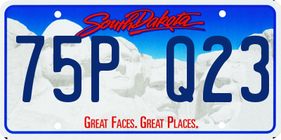 SD license plate 75PQ23