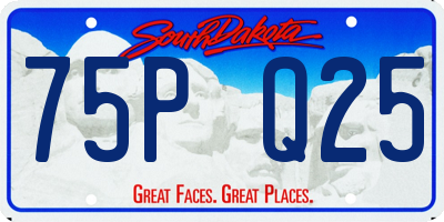 SD license plate 75PQ25