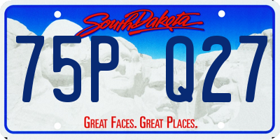 SD license plate 75PQ27
