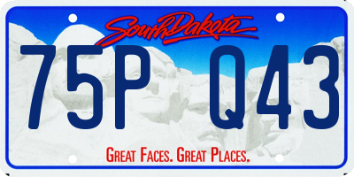 SD license plate 75PQ43