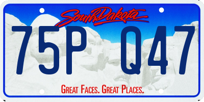 SD license plate 75PQ47