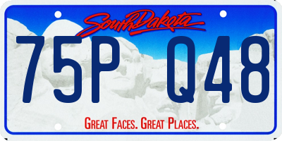SD license plate 75PQ48