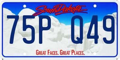 SD license plate 75PQ49