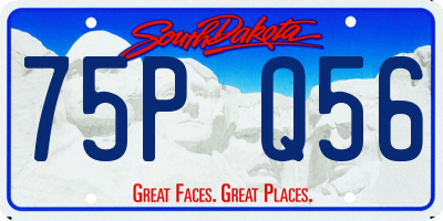 SD license plate 75PQ56