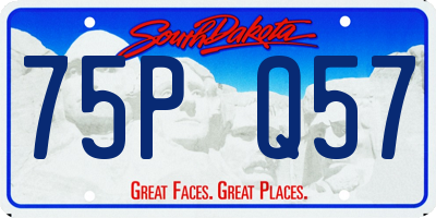 SD license plate 75PQ57