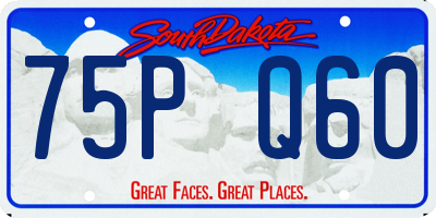 SD license plate 75PQ60