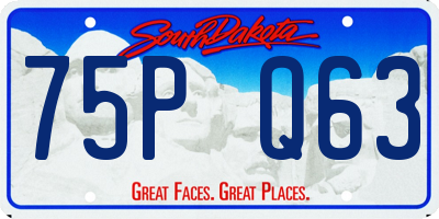 SD license plate 75PQ63