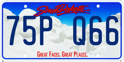 SD license plate 75PQ66