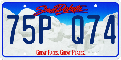 SD license plate 75PQ74