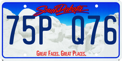 SD license plate 75PQ76