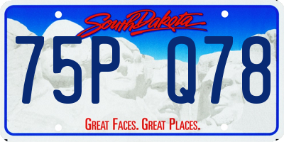 SD license plate 75PQ78