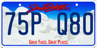 SD license plate 75PQ80