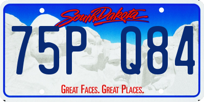 SD license plate 75PQ84