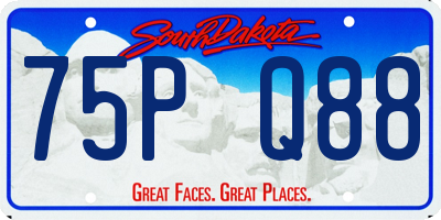 SD license plate 75PQ88