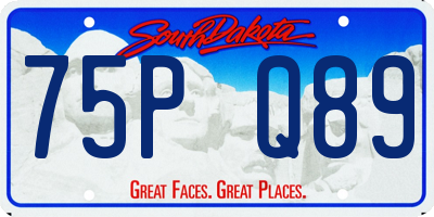 SD license plate 75PQ89