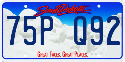 SD license plate 75PQ92