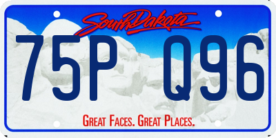 SD license plate 75PQ96