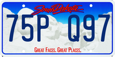 SD license plate 75PQ97