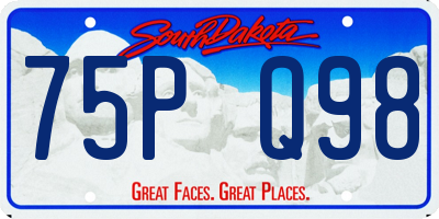 SD license plate 75PQ98
