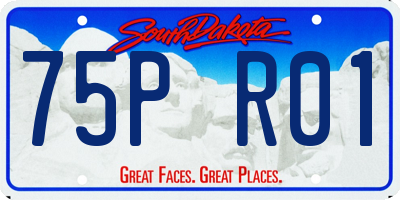 SD license plate 75PR01