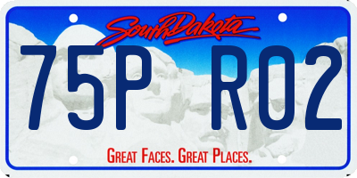 SD license plate 75PR02