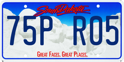 SD license plate 75PR05