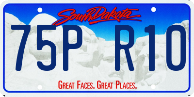SD license plate 75PR10