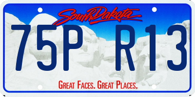 SD license plate 75PR13