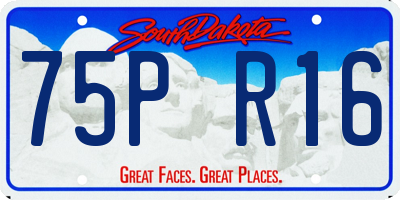 SD license plate 75PR16