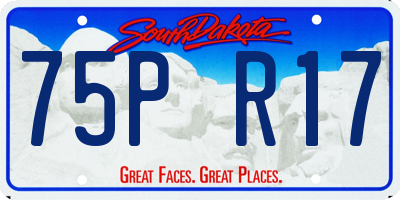 SD license plate 75PR17