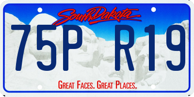 SD license plate 75PR19