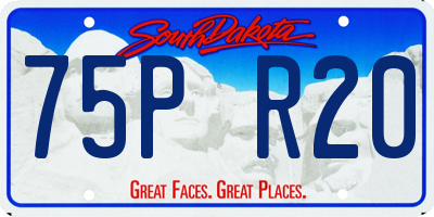 SD license plate 75PR20