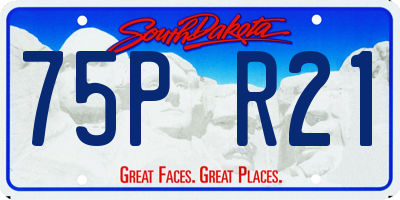 SD license plate 75PR21