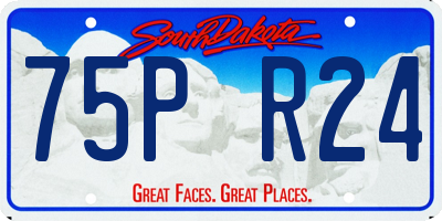 SD license plate 75PR24