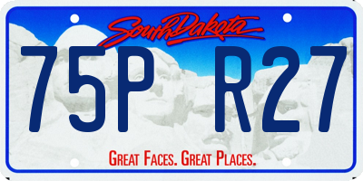 SD license plate 75PR27