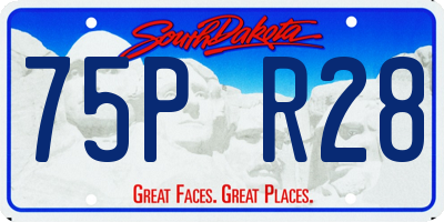 SD license plate 75PR28