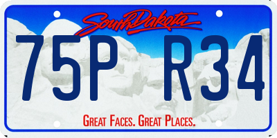 SD license plate 75PR34