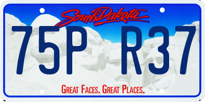 SD license plate 75PR37
