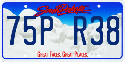 SD license plate 75PR38
