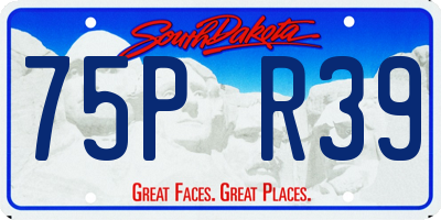 SD license plate 75PR39