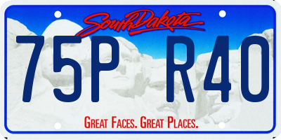 SD license plate 75PR40