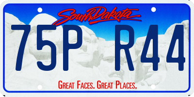 SD license plate 75PR44